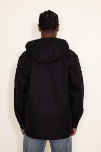 Carhartt Rain Defender Heavyweight Hooded Shirt Jacket for Men in Black | 105022-N04 sold by Glik’s