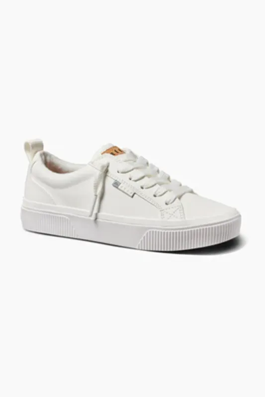 Reef Lay Day Dawn Leather Sneakers for Women in White | CJ5183 sold by Glik’s