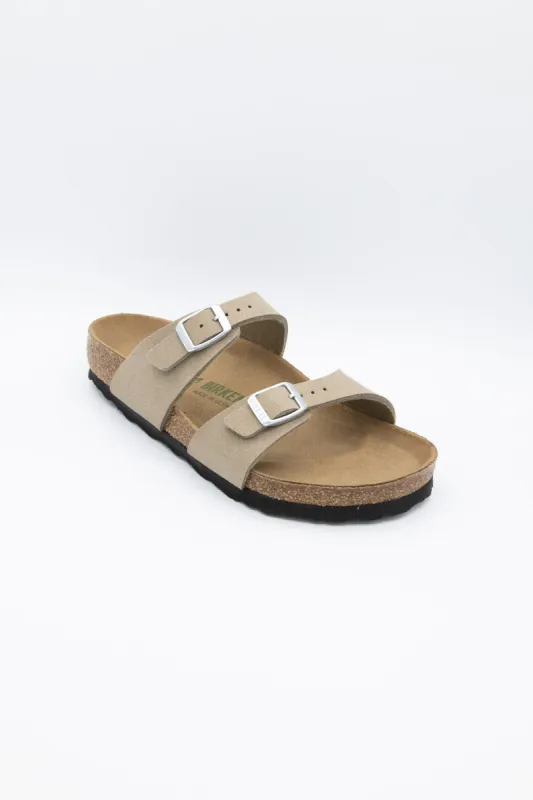Birkenstock Sydney Birko Sandals for Women in Vegan Grey Taupe | 1026664 sold by Glik’s