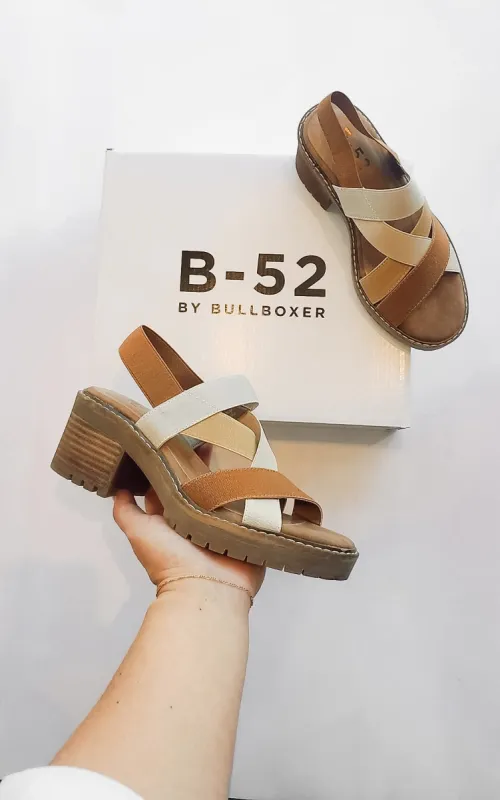 B52 by Bullboxer Stretch Strap Heels for Women in Multi Brown | 275011F2T-BROWN sold by Glik’s