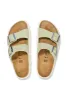 Papillio by Birkenstock Arizona Chunky Suede Sandals for Women in Faded Lime | 1026888 sold by Glik’s