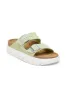 Papillio by Birkenstock Arizona Chunky Suede Sandals for Women in Faded Lime | 1026888 sold by Glik’s