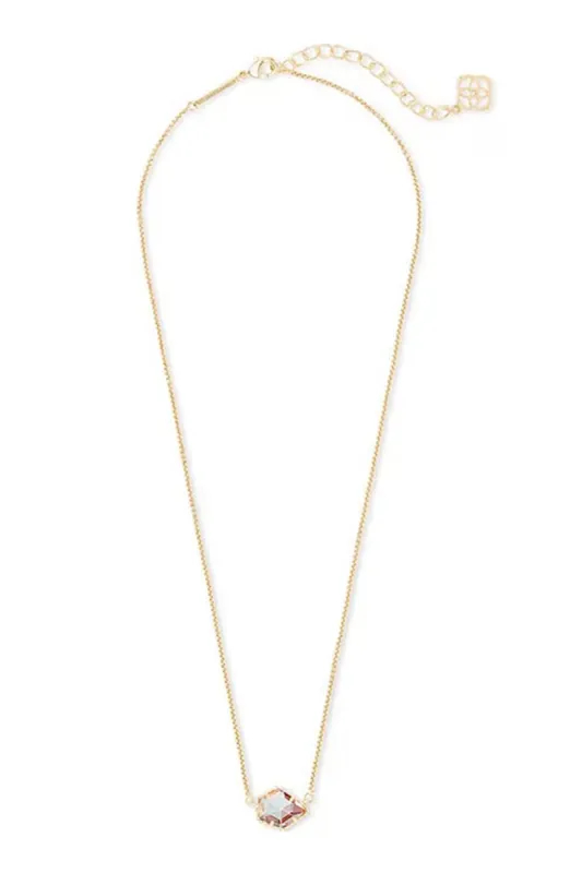 Kendra Scott Tess Gold Pendant Necklace in Dichroic Glass | 4217704127 sold by Glik’s
