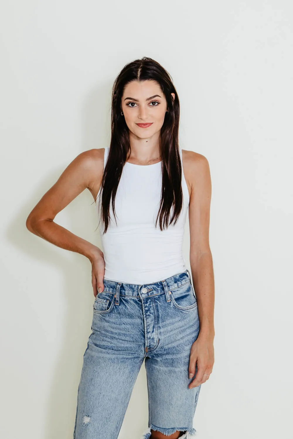 Seamless Double Layer Knit Tank Top for Women in Off White | 18783-OFFWHITE sold by Glik’s