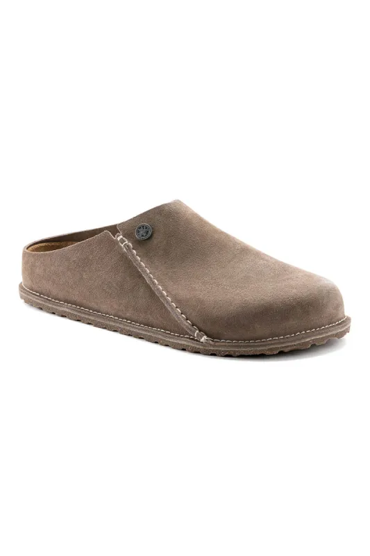 Birkenstock Zermatt Premium Suede Leather Slippers for Men in Grey Taupe | 1021318 sold by Glik’s