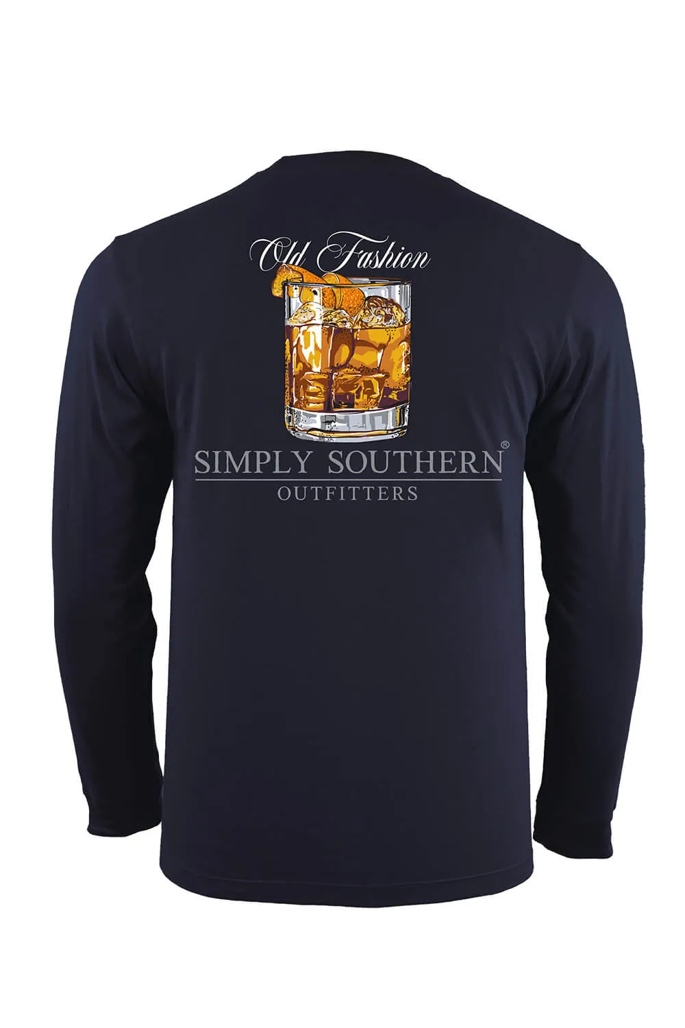 Simply Southern Long Sleeve Old Fashion Whiskey T-Shirt for Men in Blue | ULS-OLDFSHN-NIGHTSKY sold by Glik’s product image thumbnail 3