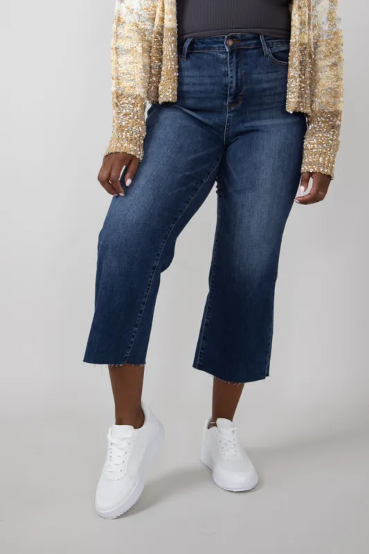 Judy Blue High Rise Wide Leg Cropped Jeans for Women | 88873REG sold by Glik’s