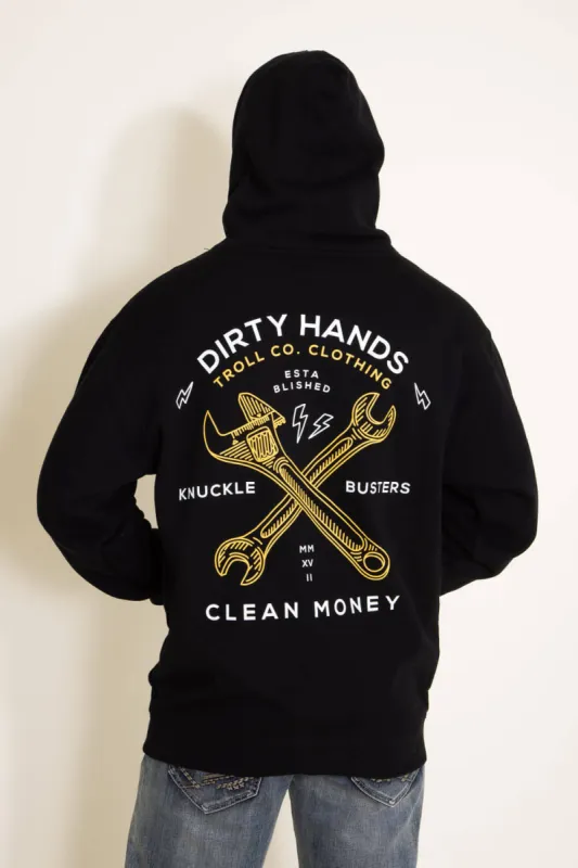 Troll Co. Twisting Wrenches Hoodie for Men in Black | TC0533-BLACK sold by Glik’s