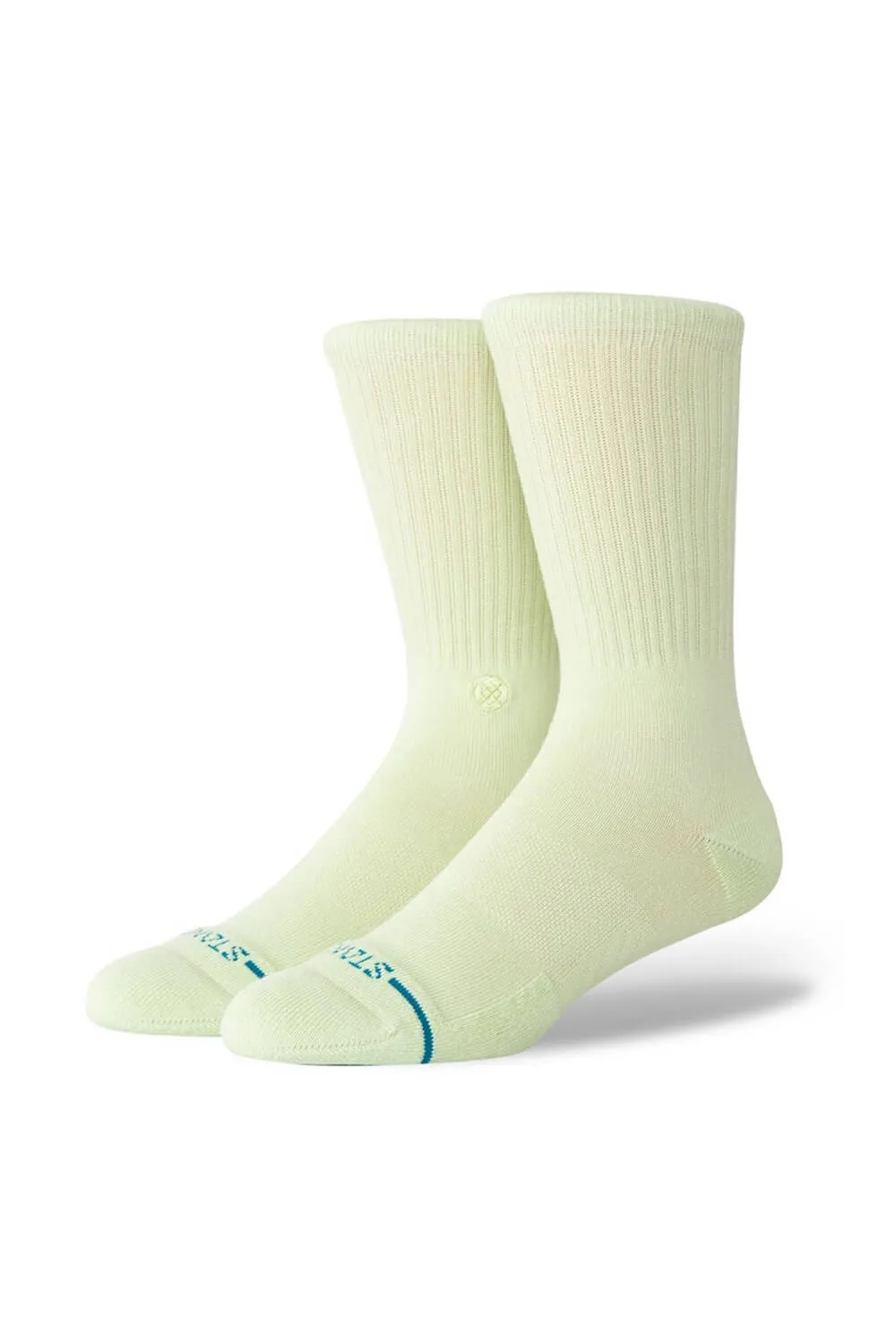 Stance Icon Crew Socks for Men in Green Sand | M311D14ICO-GRS sold by Glik’s