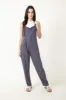 Illa Illa Linen Overalls for Women in Charcoal | IM6973-CHARCOAL sold by Glik’s
