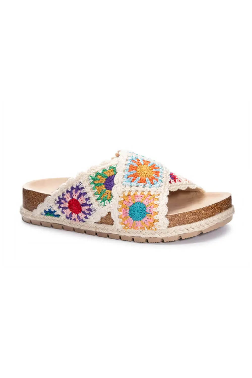 Dirty Laundry Tacoma Xcross Crochet Sandals for Women in Multi | TACOMA-NAT MULTI sold by Glik’s