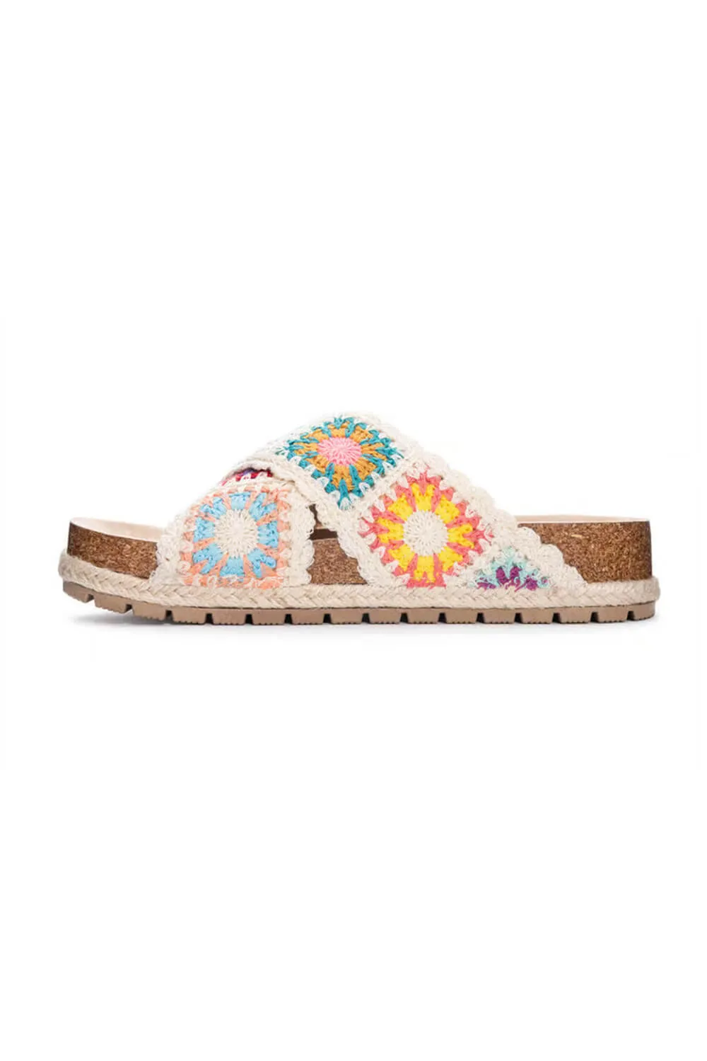Dirty Laundry Tacoma Xcross Crochet Sandals for Women in Multi | TACOMA-NAT MULTI sold by Glik’s product image thumbnail 3