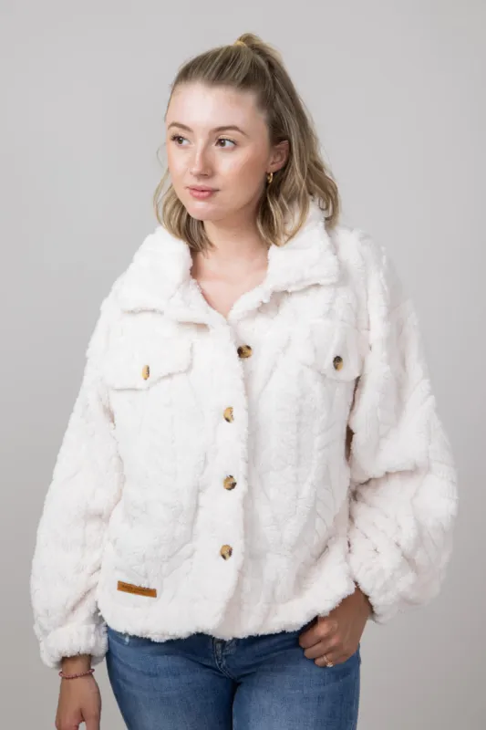 Simply Southern Jess Shacket for Women in Snow | PP-0224-SHKT-JESS-SNOW sold by Glik’s