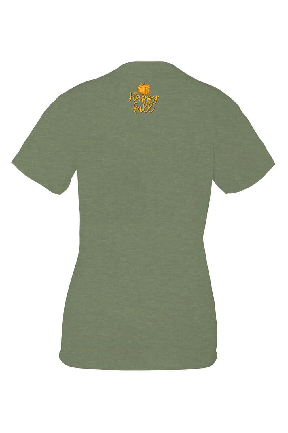 Simply Southern Flower Pumpkin T-Shirt for Women in Heather Green | SS-FLWRPMPKN-MILTGRNHTHR sold by Glik’s product image thumbnail 3