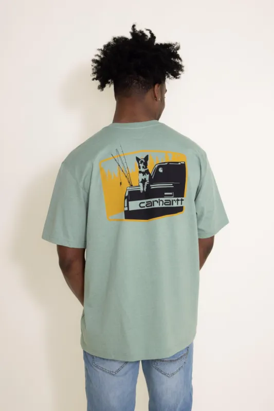 Carhartt Relaxed Heavyweight Dog Graphic T-Shirt for Men in Green | 105716-GA0 made by Glik’s