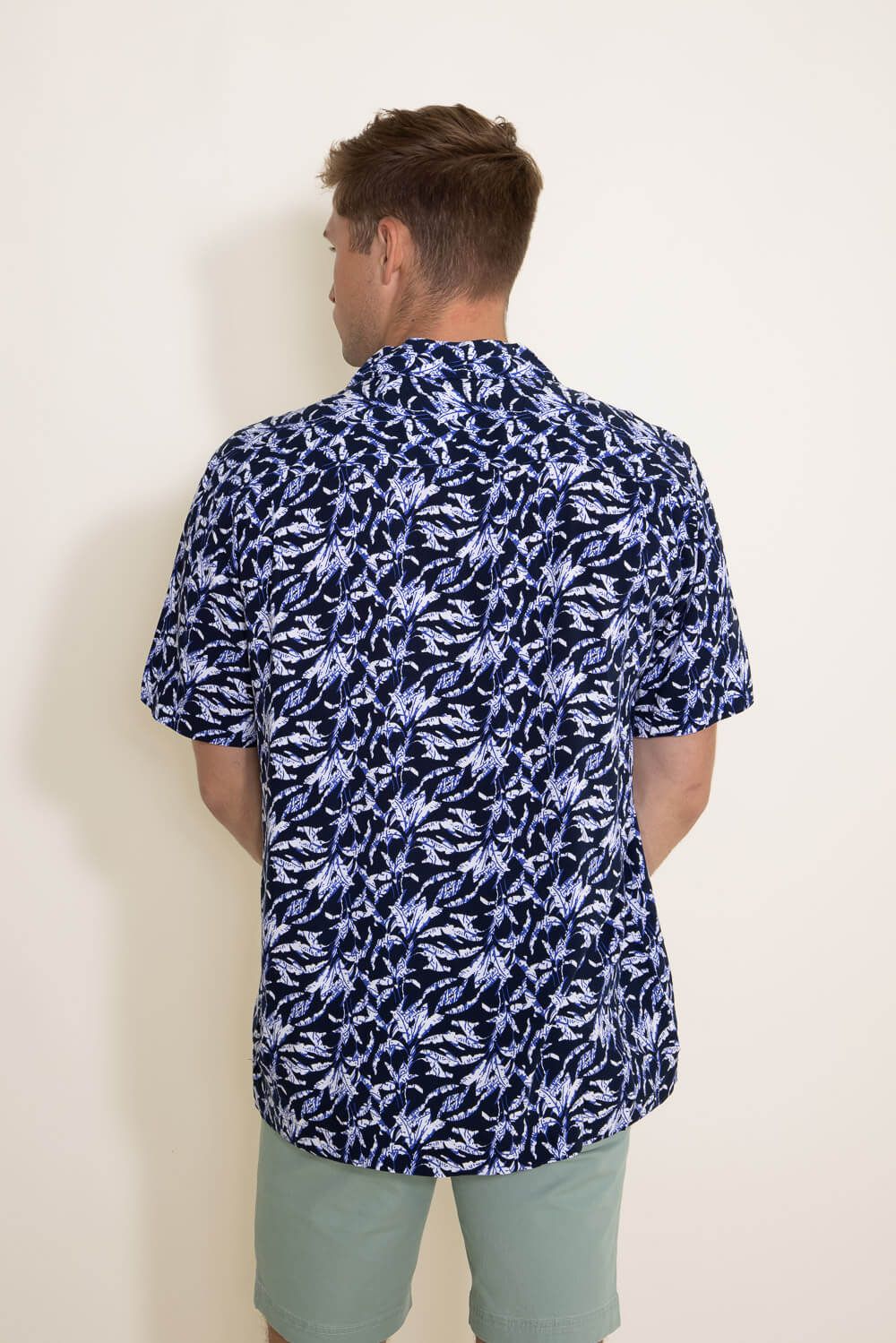 Weatherproof Vintage Rayon Tropical Palm Shirt for Men in Blue | S2384231GK-SAILORBLUE sold by Glik’s product image thumbnail 3