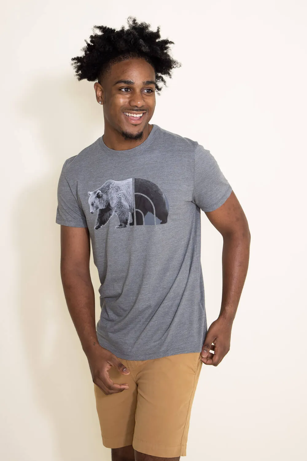 The North Face Tri Blend Bear T-Shirt for Men in Grey Heather | NF0A812P-DYY sold by Glik’s product image thumbnail 3