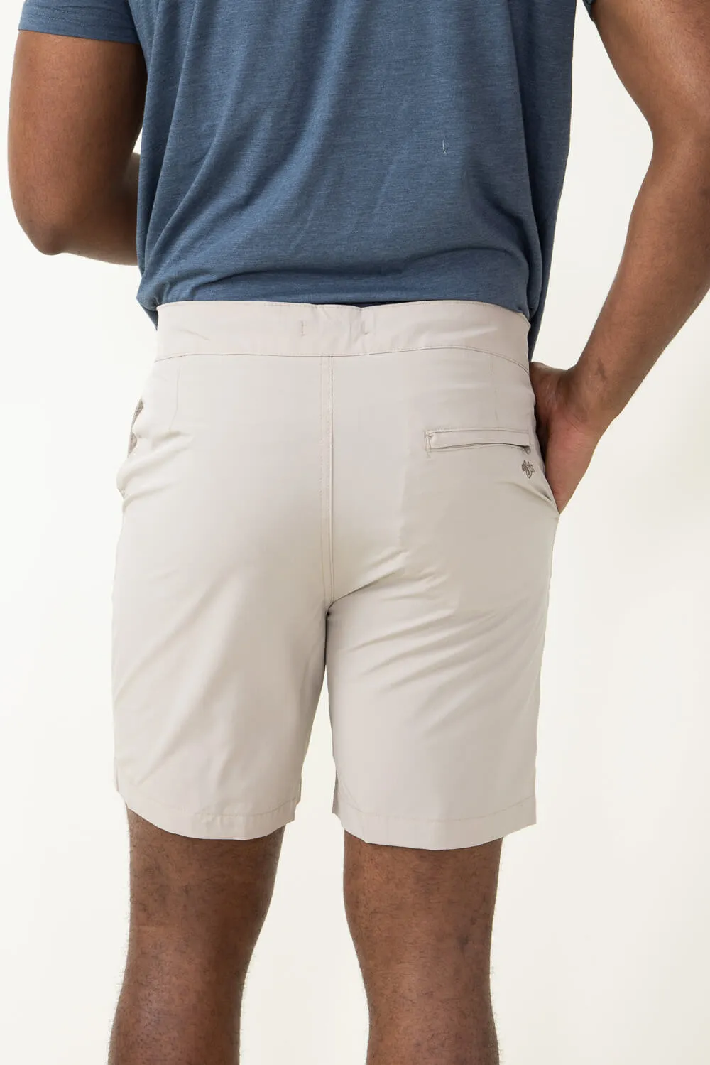 Hybrid 7.5” Shorts for Men in Khaki | MR-401-3-KHAKI sold by Glik’s product image thumbnail 2