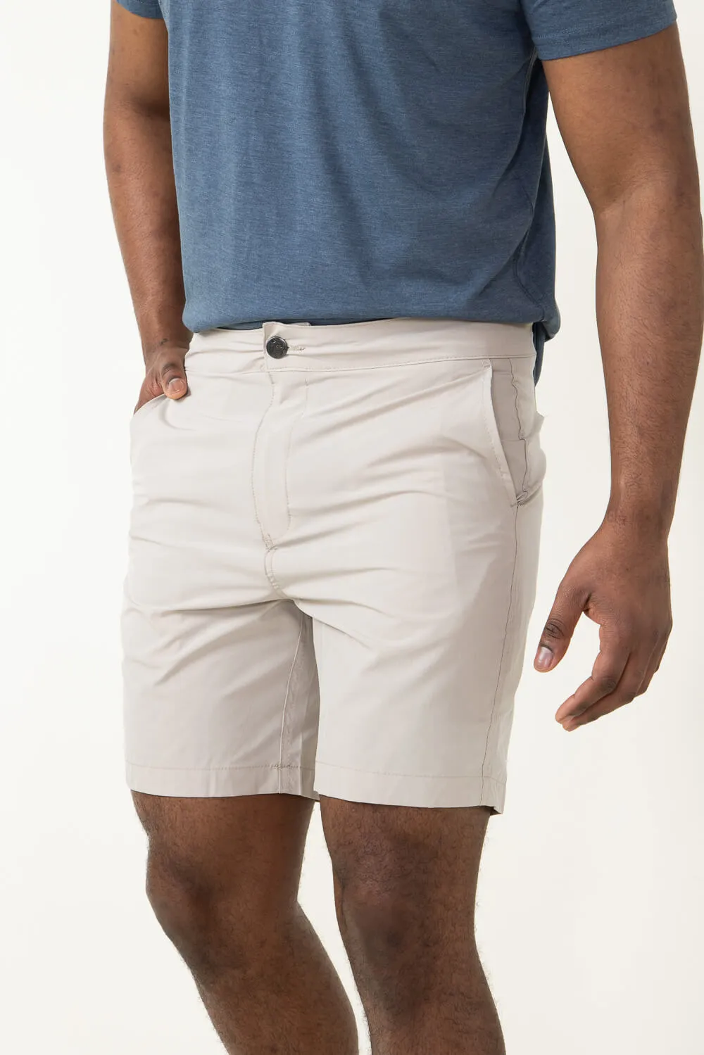 Hybrid 7.5” Shorts for Men in Khaki | MR-401-3-KHAKI sold by Glik’s product image thumbnail 3