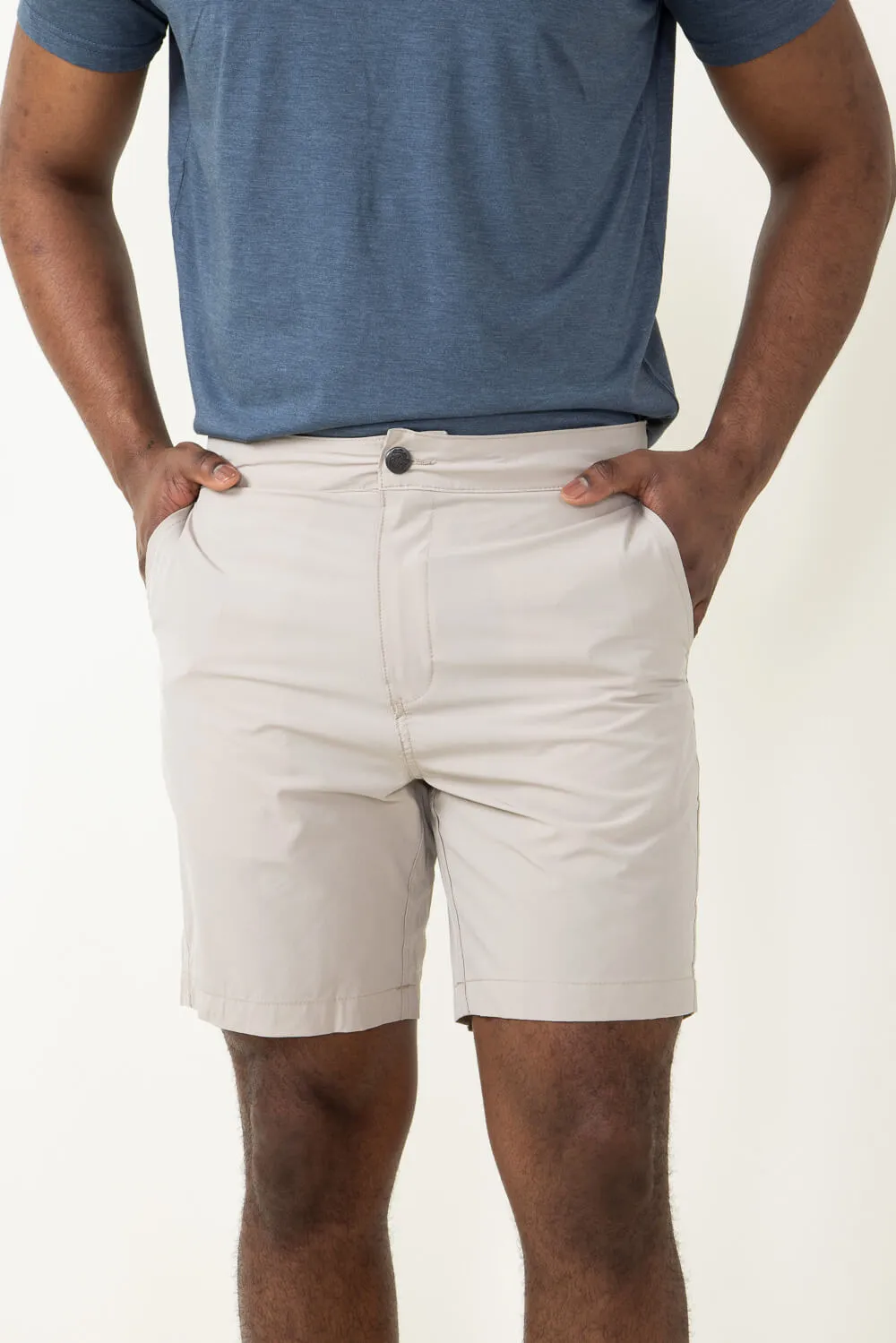 Hybrid 7.5” Shorts for Men in Khaki | MR-401-3-KHAKI sold by Glik’s