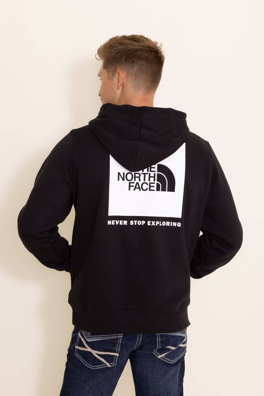 The North Face Box NSE Hoodie for Men in Black | NF0A7UNS-KY4 BLK WHT sold by Glik’s product image thumbnail 4