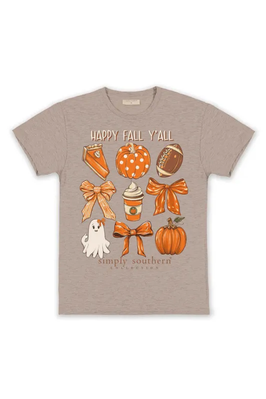 Simply Southern Plus Size Happy Fall Yall T-Shirt for Women in Oat Heather | EXT-SS-PIE-OATHTHR sold by Glik’s