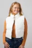 Simply Southern Faux Leather Cropped Puffer Vest for Women in Ivory | PP-0224-VEST-LTHR-IVORY sold by Glik’s