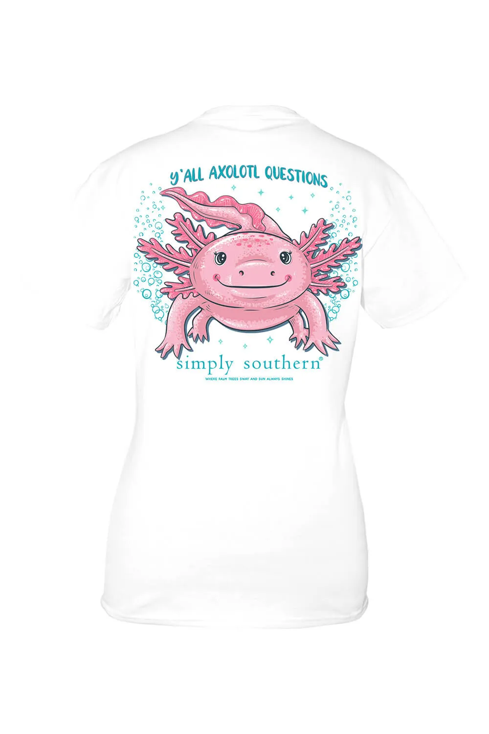 Simply Southern Plus Size Yall Axolotl Questions T-Shirt for Women | EXT-AXL-WHITE sold by Glik’s