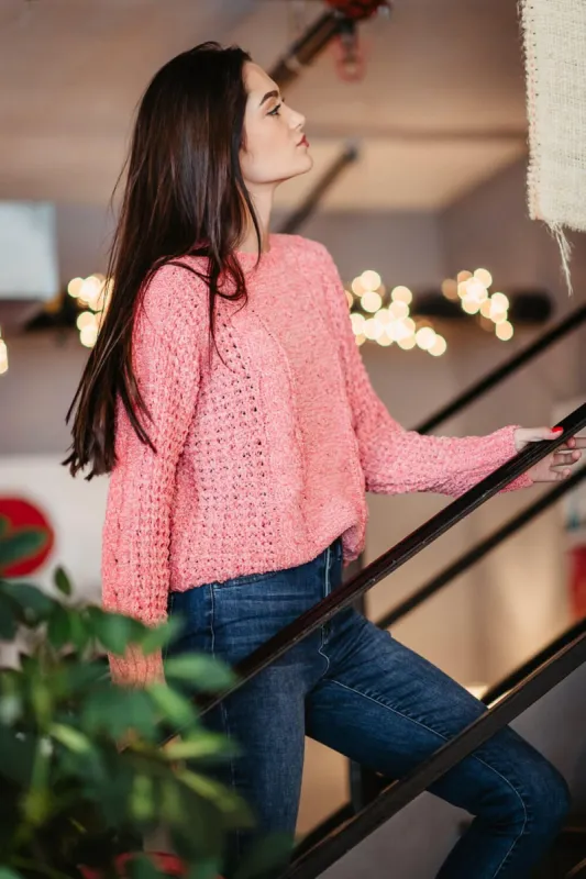 Simply Southern Chenille Cropped Sweater for Women in Pink | PP-0223-CROP-CHENILLE-PINK sold by Glik’s