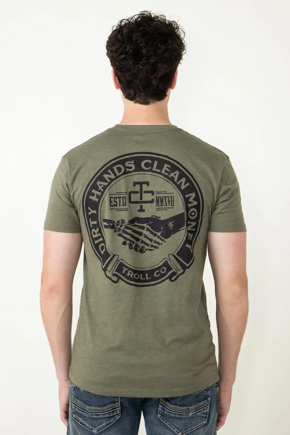 Troll Co Haggler T-Shirt for Men in Military Green | TC0740-MILITARYGRN sold by Glik’s product image thumbnail 4