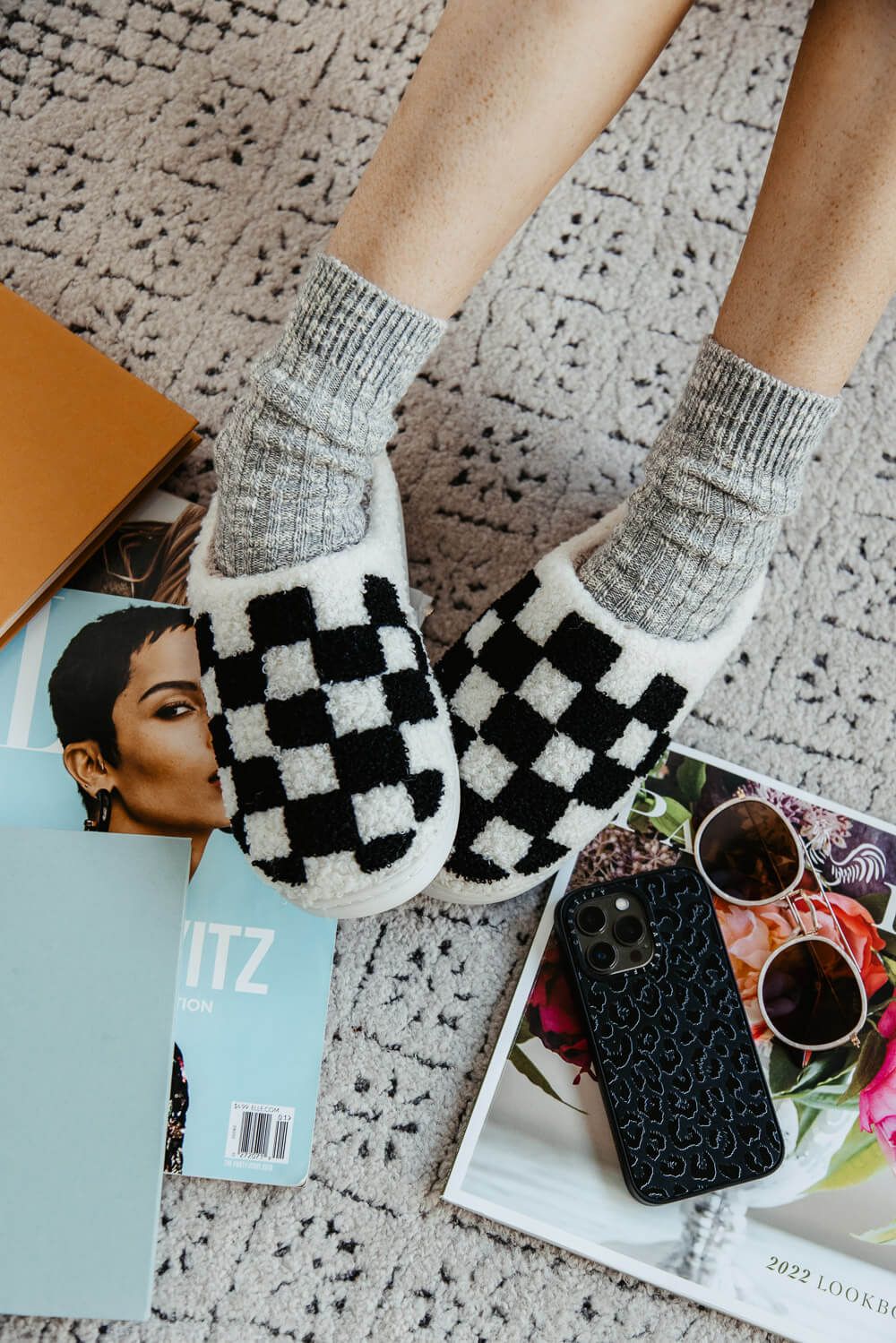 MIA Checker Slippers for Women in Black and White | GS1412401-BLK/WHT CHECKER sold by Glik’s