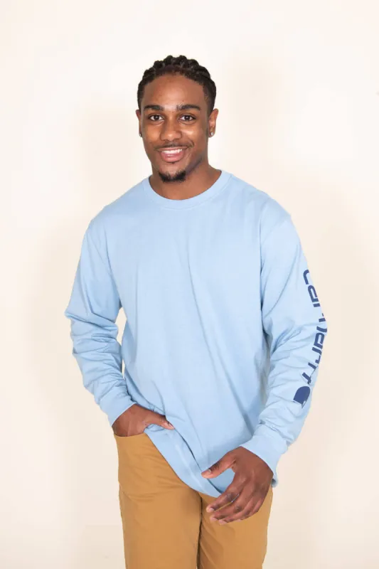 Carhartt Loose Fit Long Sleeve Graphic Tee for Men in Blue  | K231-H74 LTBLUE sold by Glik’s