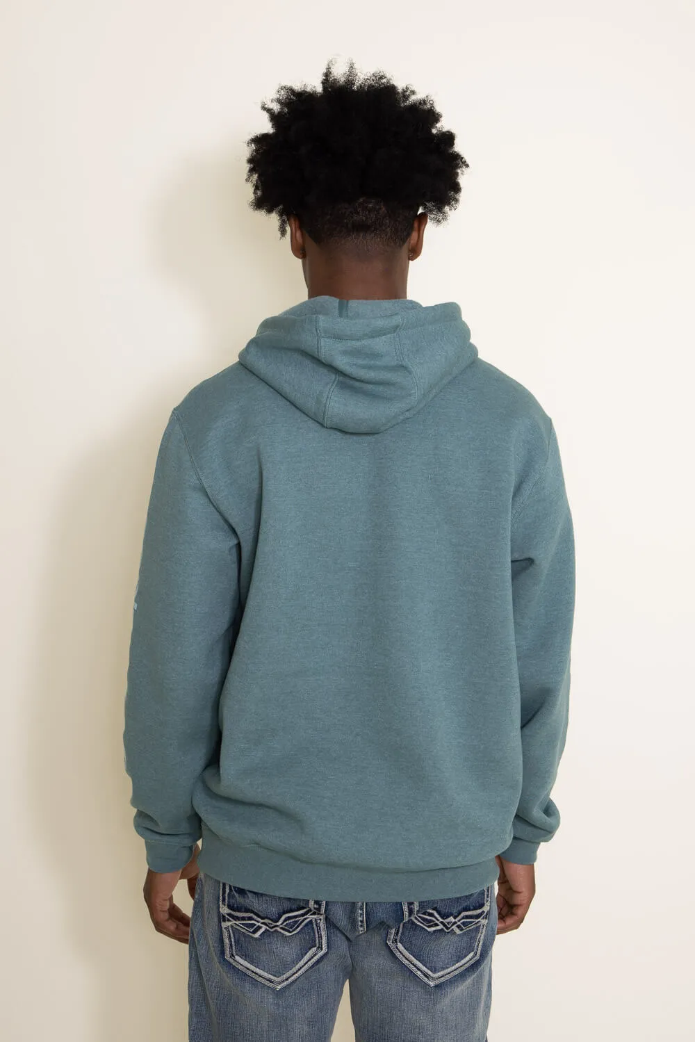 Carhartt Logo Sleeve Hoodie for Men in Teal | K288-GE1 sold by Glik’s product image thumbnail 3
