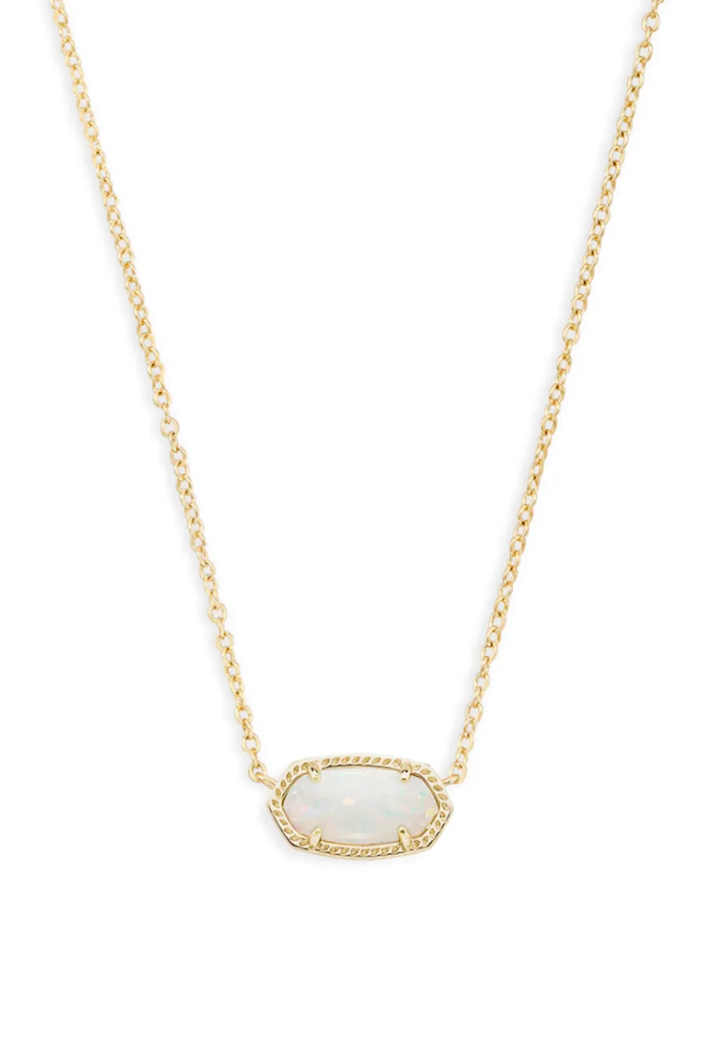 Kendra Scott Elisa Gold Pendant Necklace in White Kyocera Opal | 4217714170 sold by Glik’s product image thumbnail 2