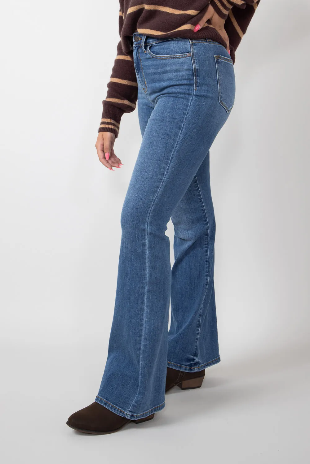 Judy Blue High Rise Classic Flare Jeans for Women | 82588REG sold by Glik’s product image thumbnail 4