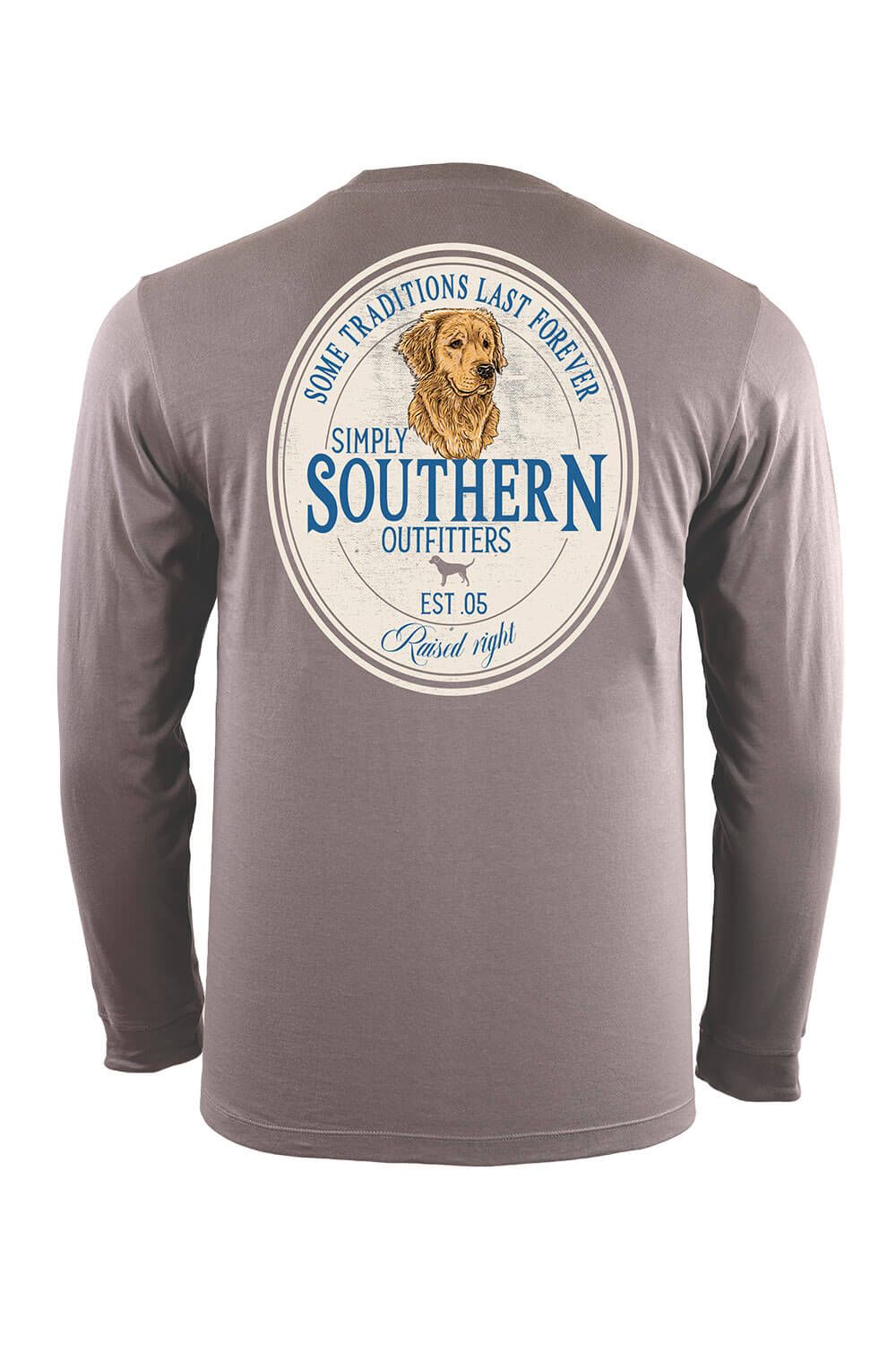 Simply Southern Long Sleeve Golden Retriever T-Shirt for Men in Grey | ULS-GOLDENRTRV-TIN sold by Glik’s product image thumbnail 3