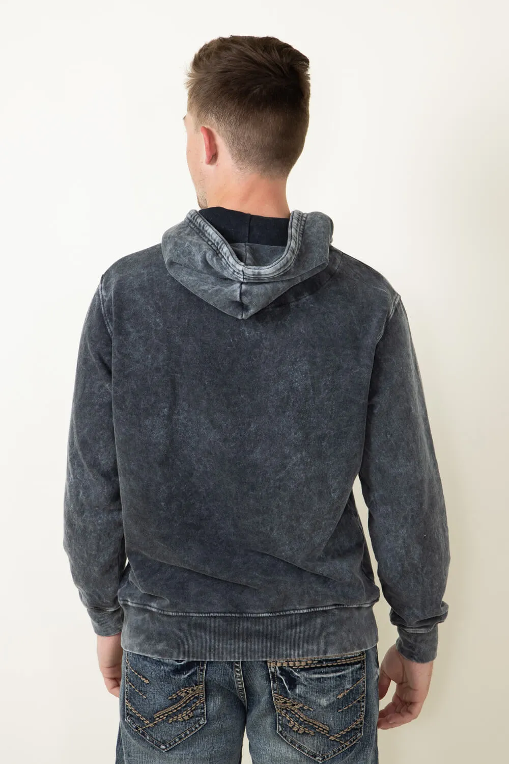 Mineral Wash Hoodie for Men in Black | 708MW-BLACK sold by Glik’s product image thumbnail 3