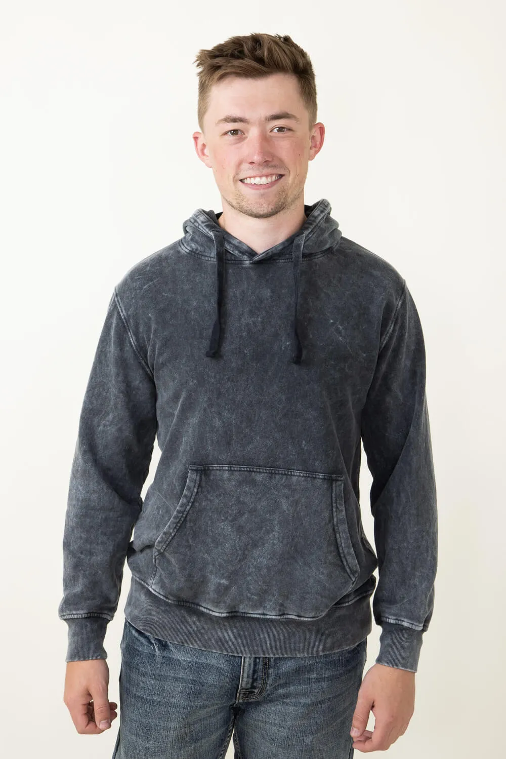 Mineral Wash Hoodie for Men in Black | 708MW-BLACK sold by Glik’s product image thumbnail 2