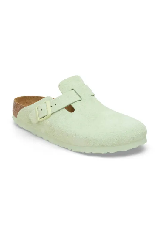 Birkenstock Boston Soft Footbed Clogs for Women in Faded Lime | 1027678 sold by Glik’s