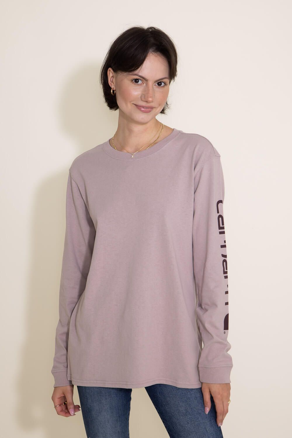 Carhartt Long Sleeve Logo T-Shirt for Women in Light Purple | 103401-V61 sold by Glik’s product image thumbnail 3