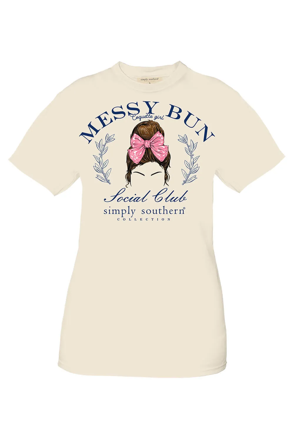 Simply Southern Messy Bun T-Shirt for Women in Tan | SS-MESSYBUN-WISP sold by Glik’s product image thumbnail 3