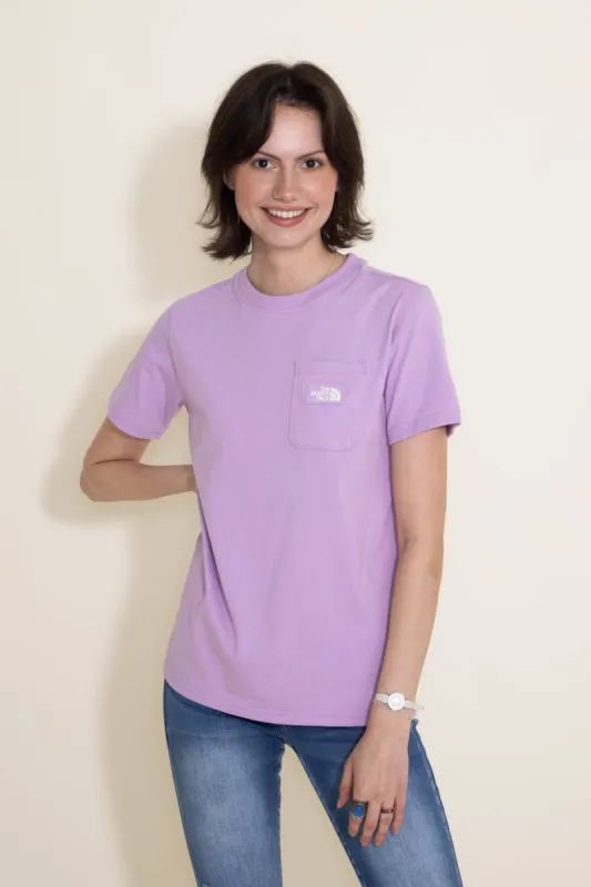 The North Face Heritage Patch Pocket T-Shirt for Women in Lupine Purple | NF0A81UX-HCP sold by Glik’s