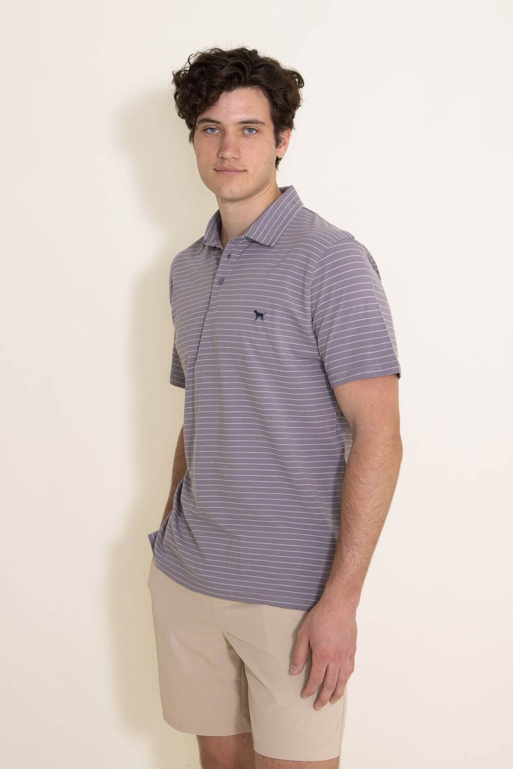 Simply Southern Stripe Polo Shirt for Men in Grey | PP-0123-MN-KNTPOLO-STRP-GRAY sold by Glik’s product image thumbnail 4