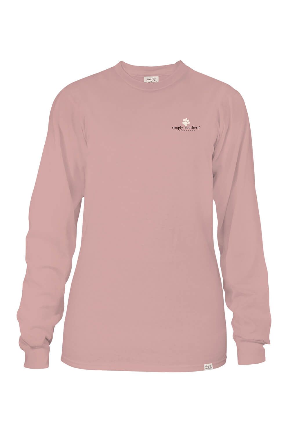 Simply Southern Youth Long Sleeve Stay Pawsitive T-Shirt for Girls in Mauve | YTH-LS-BONE-SUEDE sold by Glik’s product image thumbnail 2