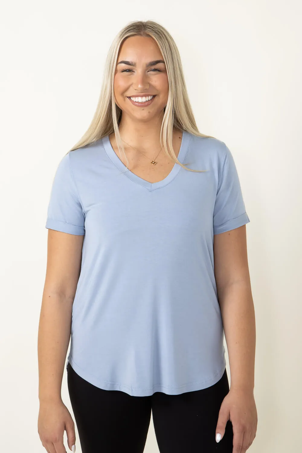 Thread & Supply Recreation T-Shirt for Women in Light Blue | T1440LZMTS-LIGHTDENIM sold by Glik’s