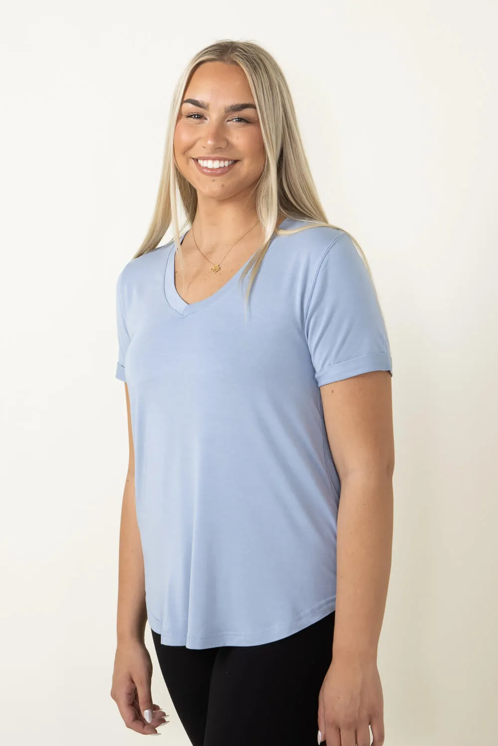 Thread & Supply Recreation T-Shirt for Women in Light Blue | T1440LZMTS-LIGHTDENIM sold by Glik’s product image thumbnail 4