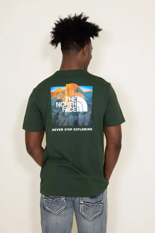 The North Face Box NSE T-Shirt for Men in Pine | NF0A812H-OF3 sold by Glik’s