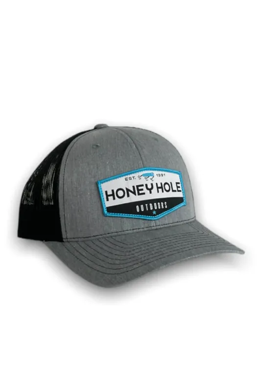 Honey Hole OG Hex Trucker Hat for Men in Grey | SB-OGH-HGB sold by Glik’s