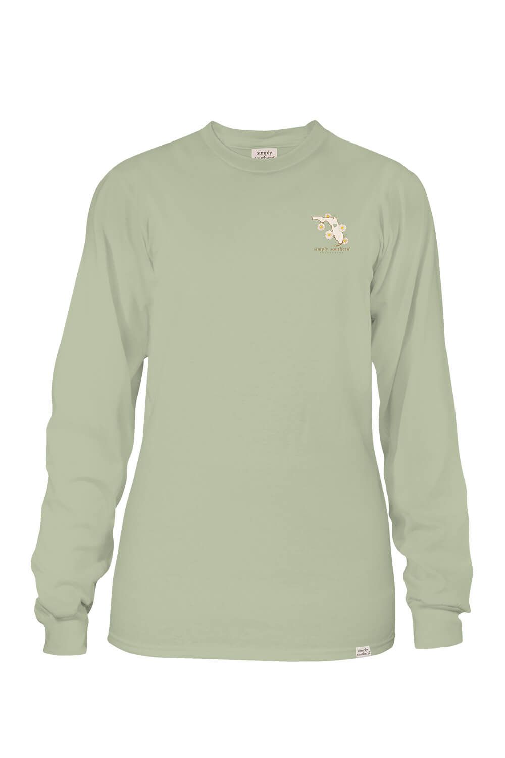Simply Southern Youth Long Sleeve Florida T-Shirt for Girls in Sage | YTH-LS-STATE-FL-SAGE sold by Glik’s product image thumbnail 2