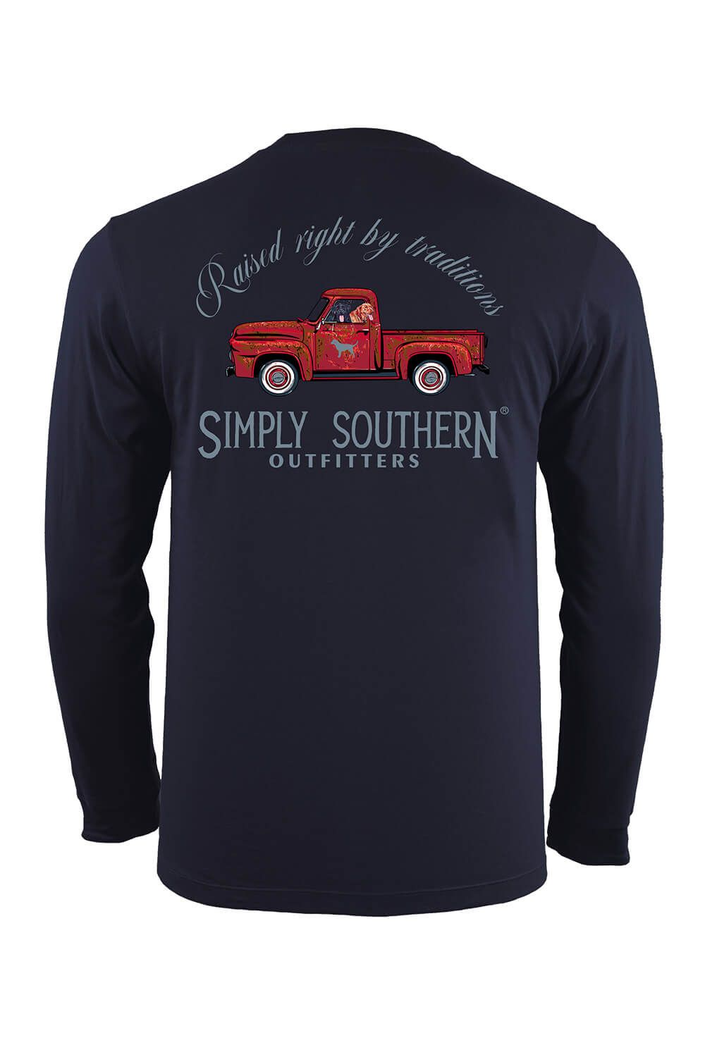Simply Southern XXL Long Sleeve Red Truck T-Shirt for Men in Blue | ULS-REDTRUCK-NIGHTSKY-XXL sold by Glik’s